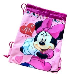 🆕 MINNIE MOUSE Drawstring Backpack NWT